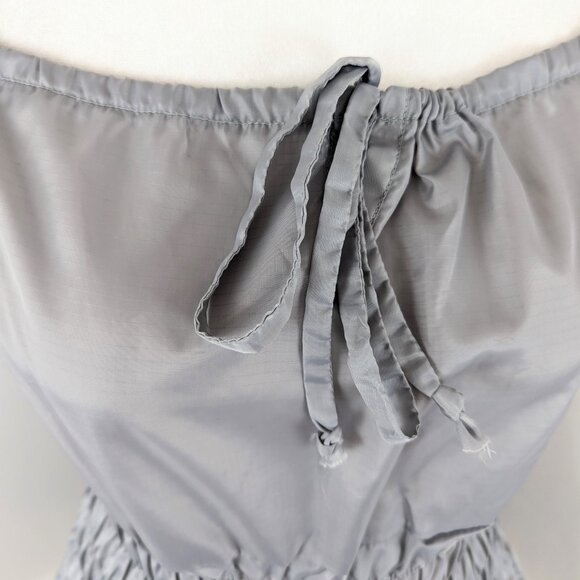 VTG 00s Y2K Ultra Pink Gray Short Puff Sleeve Keyhole Neck Milkmaid Top Sz Large - Picture 4 of 6